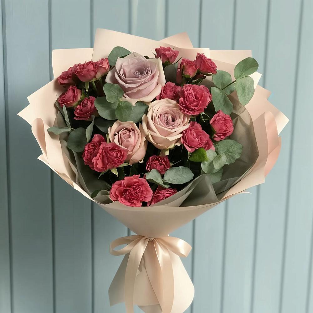 Букет цветов из: Гвоздики и Розы в Аниве