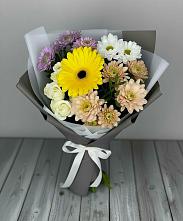 Букет цветов из:  Розы, Герберы и Хризантемы #REPLACE_PRED# Аниве