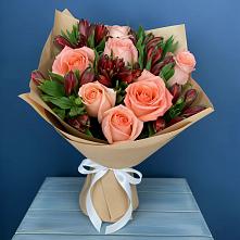 Букет цветов из:  Розы и Альстромерии #REPLACE_PRED# Аниве