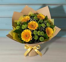 Букет цветов из:  Герберы и Хризантемы в Аниве