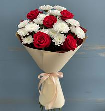 Букет цветов из:  Розы и Хризантемы в Аниве