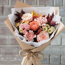 Букет цветов из:  Гвоздики, Хризантемы и Розы в Аниве