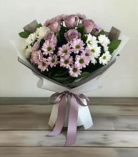 Букет цветов из:  Хризантемы и Розы в Аниве