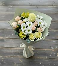 Букет цветов из:  Альстромерии, Розы и Хризантемы #REPLACE_PRED# Аниве