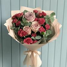 Букет цветов из:  Гвоздики и Розы в Аниве