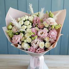 Букет цветов из:  Альстромерии и Розы в Аниве